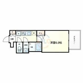 プレサンス深江橋ラヴィゲート【5階】の間取り