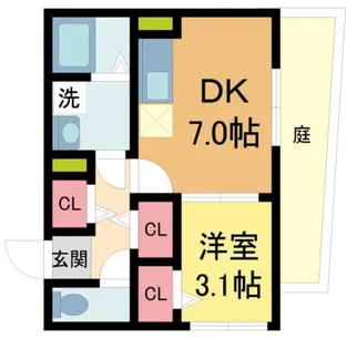 フジテラス甲東園【201号室】の間取り