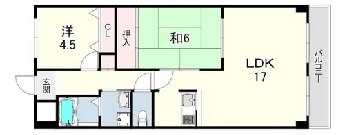ル ファール夙川【3階】の間取り