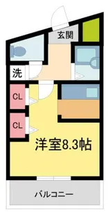 三和建設中山寺ビル【4階】の間取り