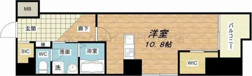 I Cube 南船場【13階】の間取り