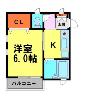 フラッツ栄根(さかね)【201号室】の間取り