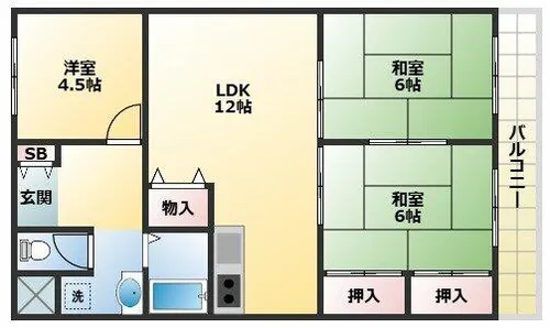メゾンカタケ【4階】の間取り
