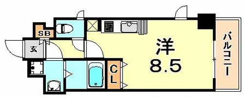 スワンズ新神戸ウィータ【4階】の間取り