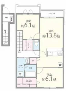サンテドミール【2階】の間取り