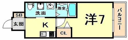グルーブARIAトアロード【8階】の間取り