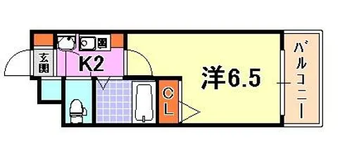 エステムコート三宮山手2ソアーレ【11階】の間取り