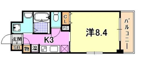 WILLDO浜崎通【3階】の間取り