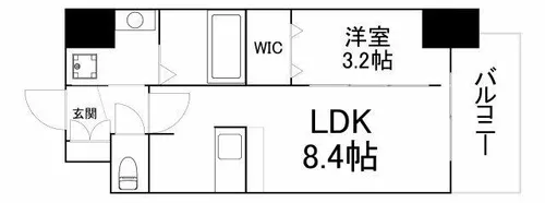ソルテラスOSAKA緑橋クレアスト【4階】の間取り