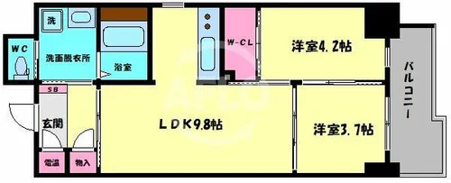 サニーハウス天満橋【6階】の間取り