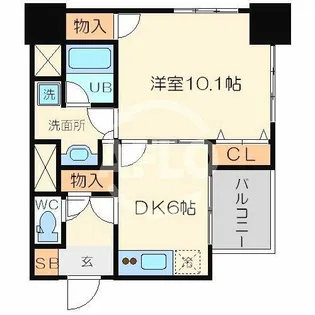 アルグラッドザタワー心斎橋【4階】の間取り