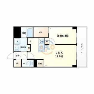 フェリシア江坂【10階】の間取り