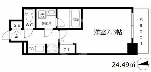サムティ難波VIVO【4階】の間取り