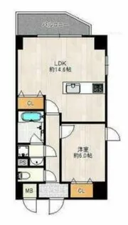 レクシア千代崎【4階】の間取り