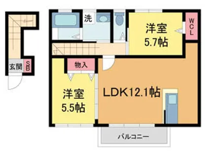 Casa COMODA【2階】の間取り