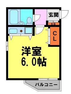 ロイヤルメゾン花屋敷【106号室】の間取り