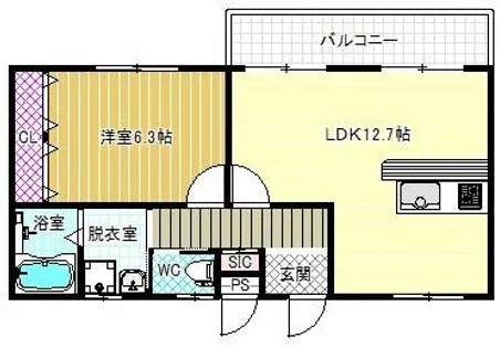 ホットファミリー【2階】の間取り