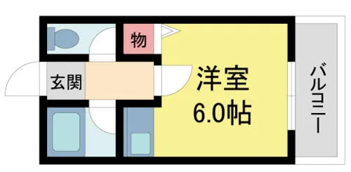 プチハウス仁川【1階】の間取り