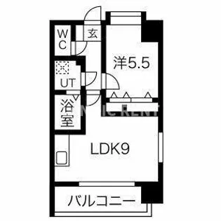 クロス天神南【8階】の間取り