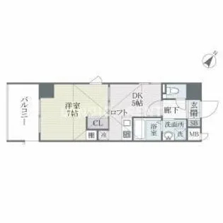 QREST博多東Ⅱ【9階】の間取り