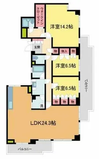 グランパラッシオ甲陽園【2階】の間取り