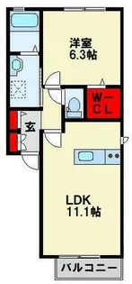 グラン・クォーレ B棟【204号室】の間取り