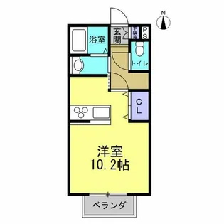 ボヌールM【103号室】の間取り