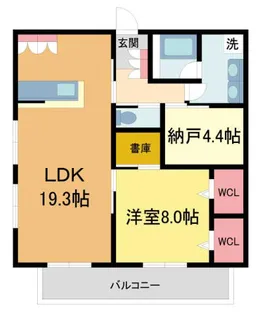 ANNEX 西宮ガーデンズ・フロント【201号室】の間取り