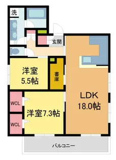 ANNEX 西宮ガーデンズ・フロント【202号室】の間取り