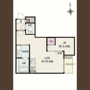 Jack motoshibatahigashiⅠ【3階】の間取り