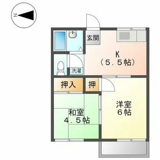 エクセル白壁【202号室】の間取り