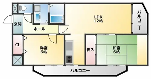 ハーモニアス北本町【701号室】の間取り