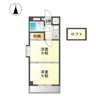 プリンセス大曽根【502号室】の間取り