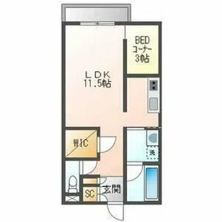 ルミナスパレス名駅【1階】の間取り