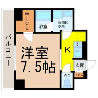 ディアレイシャス大須赤門通本町【7階】の間取り
