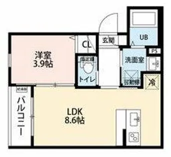 レイルズ新守山【1階】の間取り