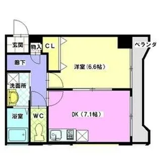 ユタカマンション【1階】の間取り