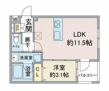 (仮称)リブレワン五反城町【1階】の間取り