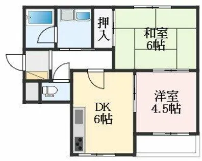 大阪府藤井寺市藤井寺1丁目【マンション】の間取り