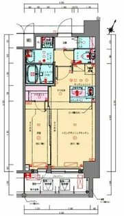 プレサンス京町堀【4階】の間取り