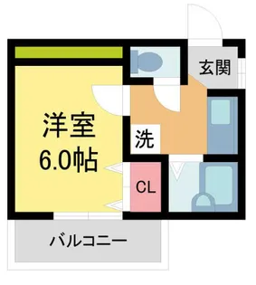 オークル甲東園【3階】の間取り