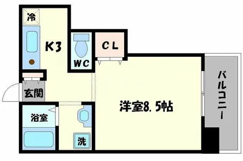 インペリアル新町【9階】の間取り