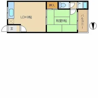 信濃マンション【5階】の間取り