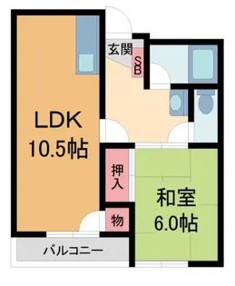 リノ逆瀬川【2階】の間取り