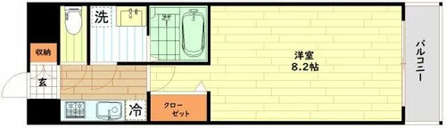 ララプレイス大阪ウエストゲート【6階】の間取り