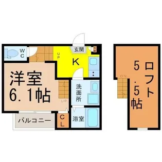 SERENUS塩釜口(セレヌス塩釜口)【102号室】の間取り