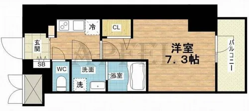 アーバス天満橋【8階】の間取り