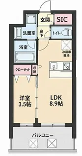 スプランディッド玉造【4階】の間取り