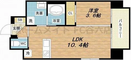 ノルデンハイム同心【8階】の間取り