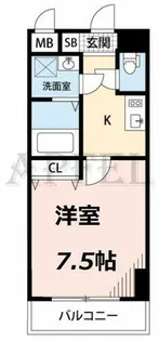 W.O.B.UMEDA【10階】の間取り